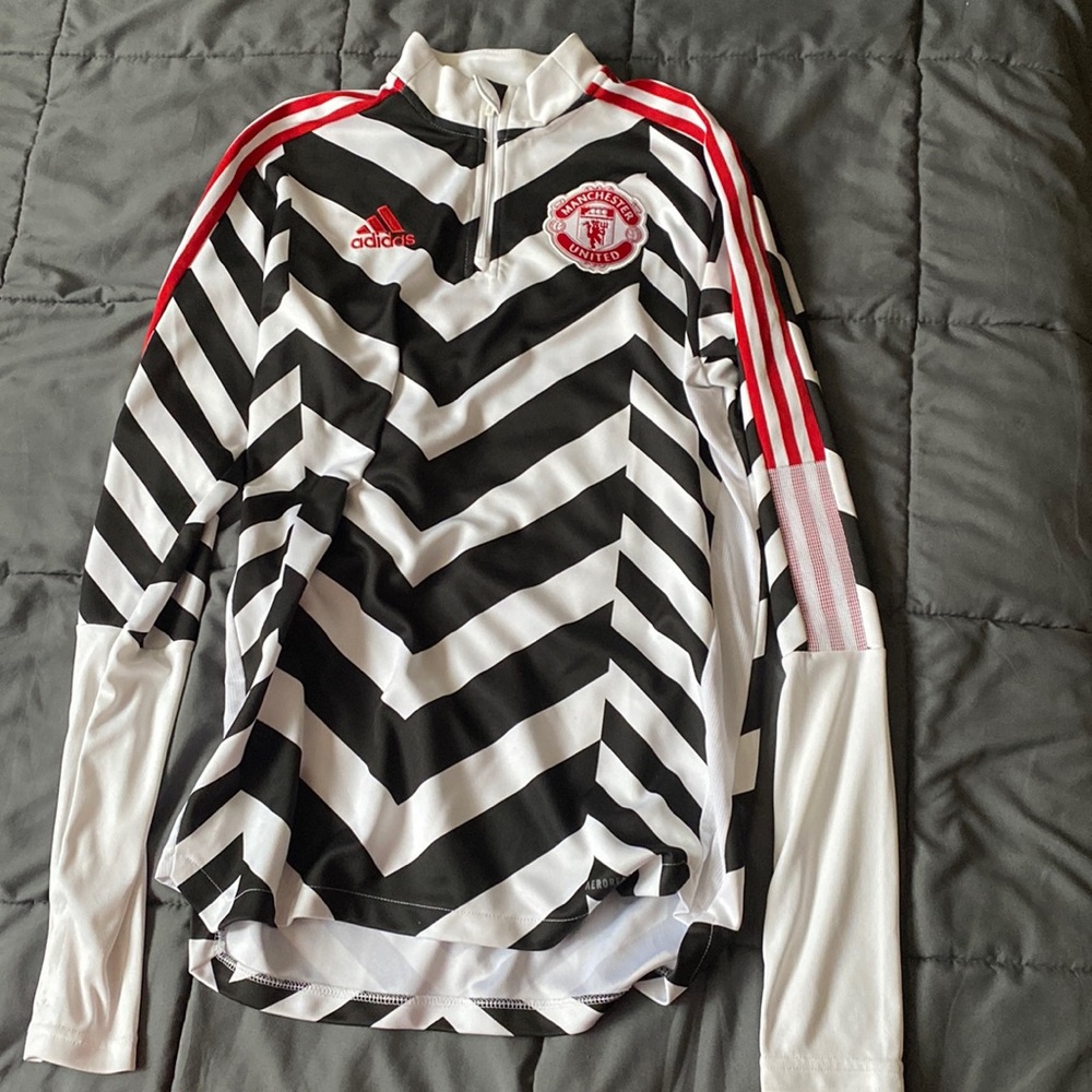 Adidas Manchester United Soccer Quarter Zip Long sleeve Jersey